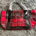 Victoria’s Secret Red & Black Plaid Roses Design Tasche (Tote Bag), neu