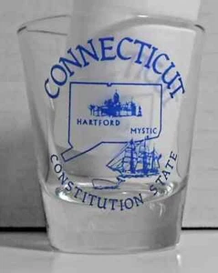 Vaso de chupito Connecticut Hartford Mystic Constitution State nuevo - Imagen 1 de 2