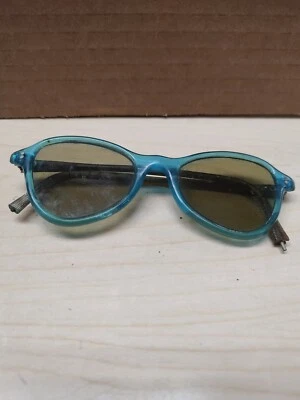 Gafas de sol vintage retro Polaroid azul agua redondas Foto 1 de 4