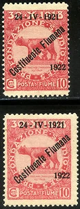 Fiume 1922 n. 180 varietà non catalogata ** (m2609) - Picture 1 of 1