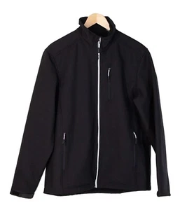Haggar Men's Black Full Zip Black Jacket Size Medium Pristine! - Picture 1 of 7