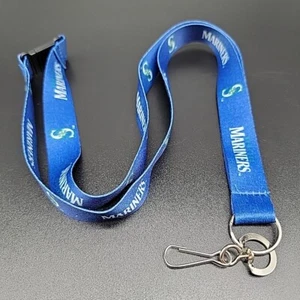 Seattle Mariners Blue Lanyard - MLB Baseball Breakaway Behind Neck Keychain - Picture 1 of 4