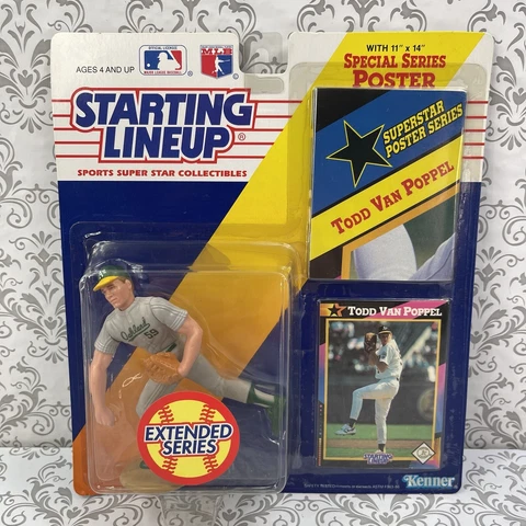 Todd Van Poppel Oakland Athletics Kenner Figure W/Poster Card Starting LineUp Cover