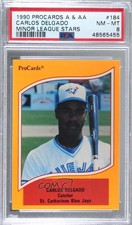 1990 ProCards A & AA Minor League Stars Carlos Delgado #184 PSA 8