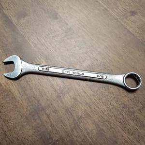 Vintage S-K Tools 11/16" Combination Wrench 8.5” Long 12-Point C-22 USA SK - Picture 1 of 4