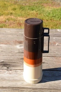 ANILLOS DE ORO NARANJA ÓXIDO MARRÓN AÑOS 80 TERMO Y TAZA CAFÉ BEBIDA CUARTO - Imagen 1 de 23