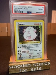 PSA 6 EX-MT Chansey 3/130 Base 2 Set Holo Pokemon Tarjeta Coleccionable - Imagen 1 de 2