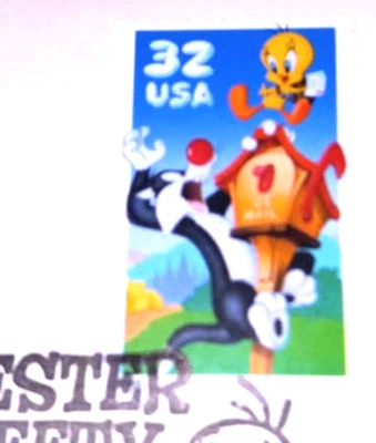 Sylvester & Tweety - 1998 22kt Golden Replica Stamps - Gold Replicas - Image 1 of 4