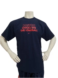 Nike Boston Red Sox MLB Longball T-shirt Mens L Navy - Picture 1 of 6