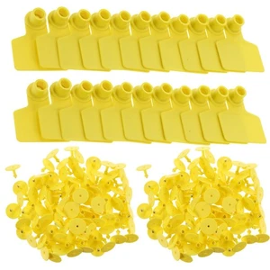 100pcs Empty Animal Ear Tags Pig Ear Tags Sheep Number Tags TPU Cow Tags - Picture 1 of 12