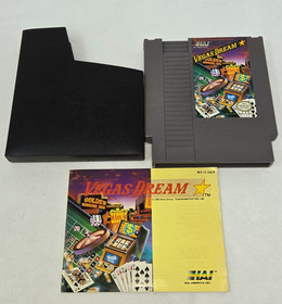 VINTAGE 1988 NINTENDO NES VEGAS DREAM GAME CARTRIDGE W/SLEEVE & BOOKLET JAPAN
