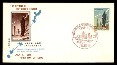 Mayfairstamps Ryukyus FDC 1969 Tower Antennas UHF Circuit System First Day Cover - Image 1 of 2