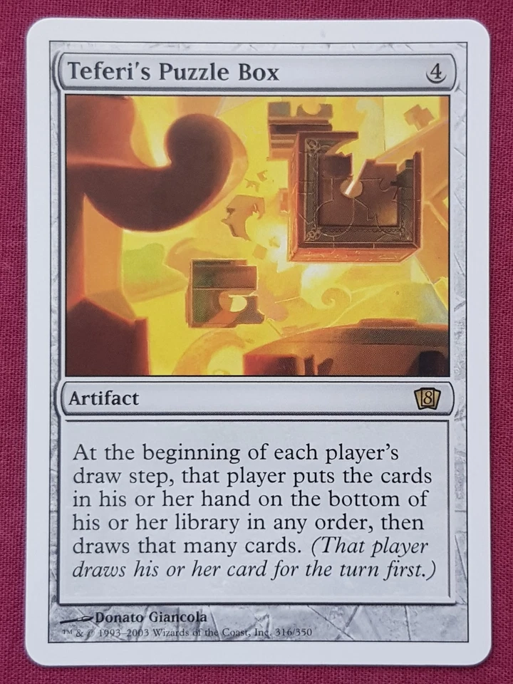Magic The Gathering 8TH EDITION TEFERI'S PUZZLE BOX artifact card MTG EIGHTH - Image 1 of 2