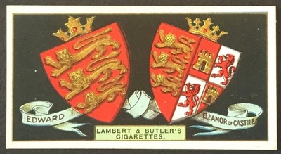 Lambert & Butler - Arms Of Kings & Queens Of England. Card 9 - Edward 1 - Image 1 of 2
