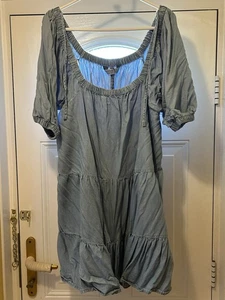 Distressed Denim Look Blue Summer Dress - Size 20 - Primark - Picture 1 of 3