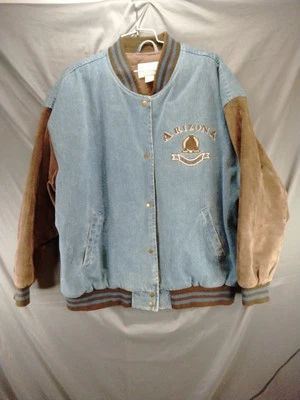 Chaqueta Arizona Jeans Company Para Hombres XL X Abrigo Grande Denim Universitario De Colección Años 90 Usada en Excelente Condición* Foto 1 de 4