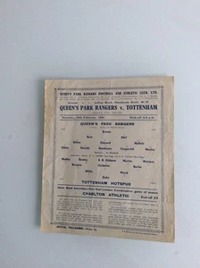 QUEENS PARK RANGERS V TOTTENHAM HOTSPUR 24.02.1945 LEAGUE CUP SOUTH - Picture 1 of 2