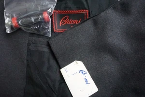 Brioni Dark Gray 100% Wool 2 Pc Suit Jacket Pants 50R BIG GUY BRAND NEW - Picture 1 of 11