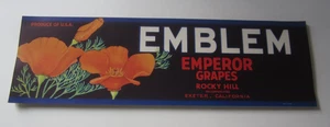 Wholesale Lot of 50 Old Vintage 1940's - EMBLEM - Grape LABELS - Exeter CA. - Picture 1 of 1