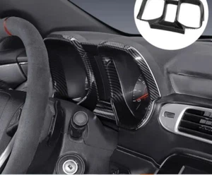 For Chevrolet Camaro 11-15 Real Carbon Fiber Covers Speedometer Black - Picture 1 of 2