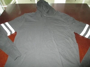On fire black pull over hoodie size 1X lightweight - Picture 1 of 3