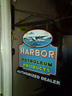 U.S.A.+Harbor+Petroleum+Products+double+sided+metal++sign