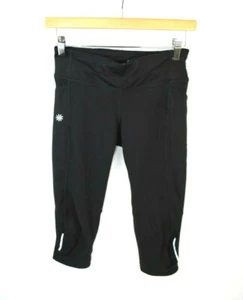 Athleta Be Free Knicker Leggings Crop Capri reflektierend grau/schwarz XS Yoga Gym - Bild 1 von 6