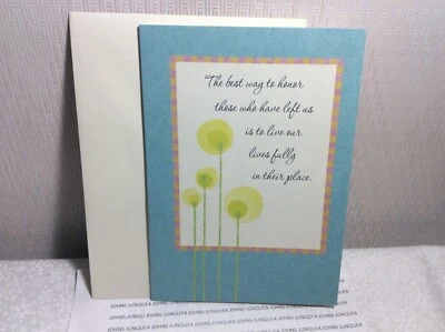 RSVP TARJETA DE FELICITACIÓN SIMPATÍA Nueva con sobre "La mejor manera de honrar a aquellos que..." Foto 1 de 2