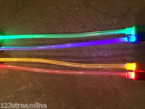 MINI SHORT GLOW light-up LED Data Sync Cable charger FOR 3.0 dual pin/micro USB - Picture 1 of 8