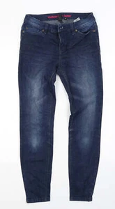 Rainbow Womens Blue Cotton Blend Skinny Jeans Size 10 L26 - Picture 1 of 12