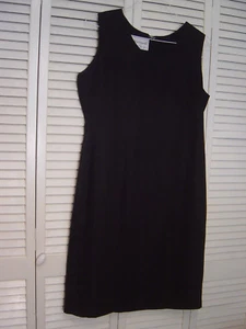 WOMENS "MARY VANGELLY" BASIC FULL LENGTH LINED BLACK SLEEVELESS DRESS BUST 40 - Picture 1 of 4