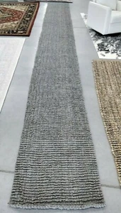 LIGHT GREY 2'-6" X 22' Pulled Threads Rug, Reduced Price 1172710627 NF447G-222 - Picture 1 of 4