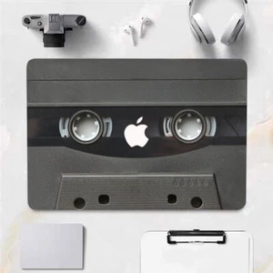 2in1 Carbon Black Cassette Tape Case For Macbook M4 Air 13 15 Pro 14 16 12 11 in - Picture 1 of 14