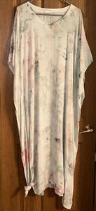 Abito boho nero pecora prodotti caftano donna caftano tinto ghiaccio OSFM Dharma Co - Foto 1 di 5