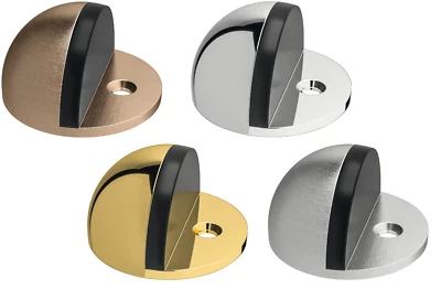 Türstopper rund Türpuffer Schrauben Gummi Puffer bronze Retro chrom messing gold - Bild 1 von 4