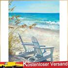 Seaside Lounger Oil Paint By Numbers Diy Handpainted On Canvas Wall Art Unframed