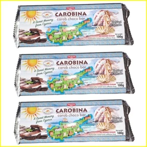 3 Confezioni Parpis Carobina Carobina Choco Bar 100g 3617 - Senza zuccheri aggiunti - Foto 1 di 3