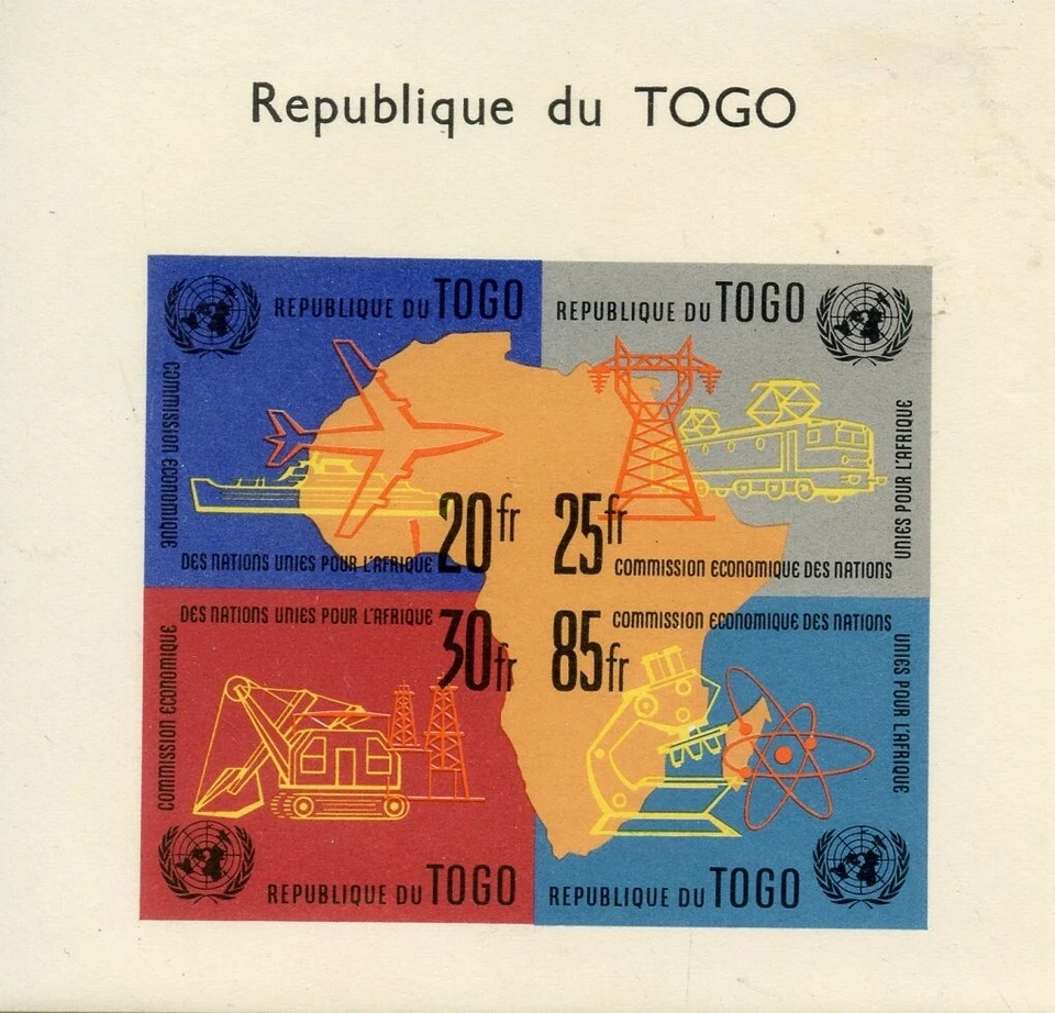 STAMP / TIMBRE DU TOGO BLOC NEUF N° 6 ** BLOC DES NATIONS UNIS POUR L'AFRIQUE - Photo 1/1
