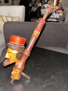 Vintage Smoking Pipe Hand Made in Italy Anthropomorphic 11” - Picture 1 of 9