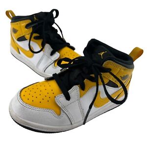 Nike Jordan 1 Mid University Gold Black White Toddler Size 10C 640735-170