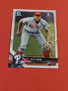 ⚾️ 2018 1st Bowman Draft Chrome ALEC BOHM Rookie RC Phillies HOT - Picture 1 of 2