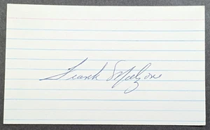 Frank Malzone - 1955 Debut Autographed 3x5 Index Card - Deceased 2015 - Picture 1 of 2