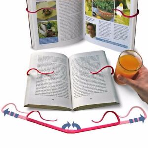 Fixed Clamp 1pc Books Stand Portable Hands Free Stand Holds Pages Open Clip