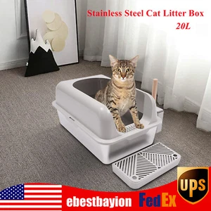Extra Large Enclosed Cat Litter Box No Smell Pets Stain Resistant Anti-Splashing - Picture 1 of 18