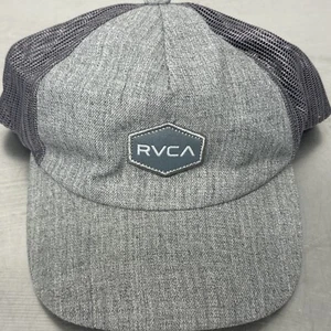 RVCA Truckermütze Kappe Erwachsene grau meliert Druckknopflasche Netz Diamant Hex Logo Herren - Bild 1 von 13