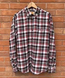 Hugo Boss Orange Mens Western Style Shirt Size XL Slim Fit Plaid Tartan - Picture 1 of 8