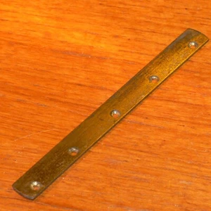 BRASS PLATE STRAP PART 129x12.5mm for WOODEN VINTAGE CAMERA UK - Picture 1 of 3