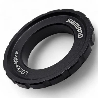 Shimano Center-Lock Lockring For 12/15/20mm Axle Disc Brake Rotor Aluminum Black - Image 1 of 4