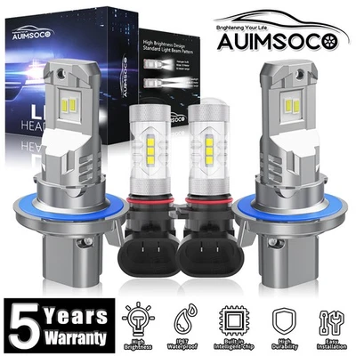 For Ford F-250 Super Duty 2005-2021 4x LED Headlight Bulbs Hi/Lo Beam+Fog Light - Image 1 of 4