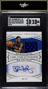 2021-22 Panini National Treasures #GGA-PEW Patrick Ewing Game SGC 10 #/74 - Picture 1 of 2